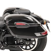 Craftride Set: Seitenkoffer Set Delaware 33Ltr rechts und links in schwarz + Koffer Innentaschen für Harley Sport Glide 18-21