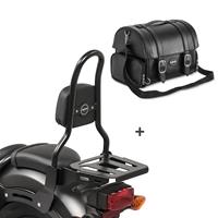 Craftride Sissybar M3 + Hecktasche FP für Suzuki Intruder C 800 10-17 mit Gepäckträger 