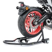 ConStands Set: Rangierhilfe Montageständer Hinterrad Mover 2 Racing schwarz matt + Montageständer Vorderrad Classic-V vorne