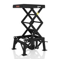 ConStands Set: Enduro heber Cross-Lift XL für Dirt-Bikes von schwarz + Motocross-Enduro Transportständer Safe-Lock