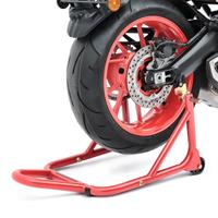 ConStands Set: Montageständer Basis Hinterrad rot + Prismabuchsen-Racingadapter Motea Assen M6 rot