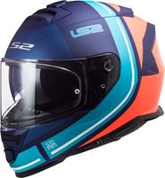 LS2 FF800 Storm Slant Mat Blauw Fluo Oranje