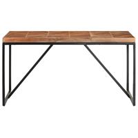 vidaXL Eettafel 140x70x76 cm massief acaciahout en mangohout