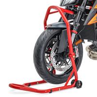 ConStands Set: Lenkkopfständer Classic 5 PIN Lenkkopf Montageständer rot + Abdeckplane XL Faltgarage schwarz