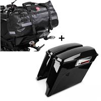 Craftride Set: Seitenkoffer Set Harley Touring 94-13 Stretched + Hecktasche Drybag XB50 Wasserdicht Volumen 50l