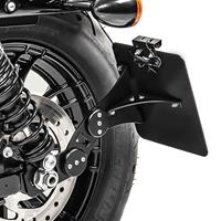 Craftride 2x Seitlicher Kennzeichenhalter für Harley Sportster 883 Iron 09-20  schwarz Spar-Set