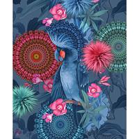Hip plaid Ofelia 160 x 130 cm polyester blauw/roze