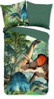 Good Morning dekbedovertrek Jurassic 135 x 200 cm katoen groen