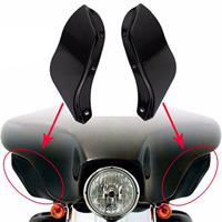 Craftride 2x Seitlicher Windabweiser für Harley-Davidson Touring 96-13 schwarz  Spar-Set