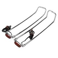 Craftride 2x Seitenkoffer Top-Reling LED für Harley-Davidson Touring 93-13 chrom  Spar-Set