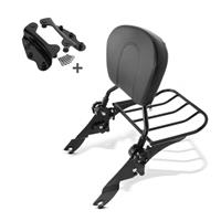 Craftride 2x Sissy Bar + Gepäckträger + Docking-Kit für Harley Street Glide 09-13 schwarz  Spar-Set