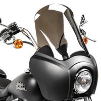 Craftride 2x Lampenmaske MG5 für Harley Dyna Street Bob 06-17 Lampen Verkleidung schwarz matt-rauchgrau  Spar-Set