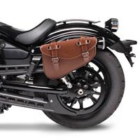 Craftride Motorrad Satteltasche links  Arizona 3Ltr Seitentasche für Chopper braun