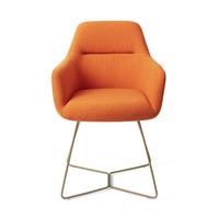 Jesper Home Eetkamerstoel 'Kinko' Beehive Gold, kleur Tangerine