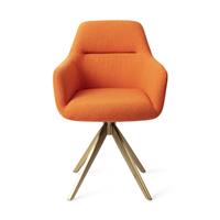 Jesper Home Eetkamerstoel 'Kinko' Turn Gold, kleur Tangerine