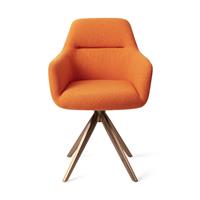 Jesper Home Eetkamerstoel 'Kinko' Turn Rose Gold, kleur Tangerine