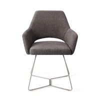 Jesper Home Eetkamerstoel 'Yanai' Beehive Steel, kleur Amazing Grey