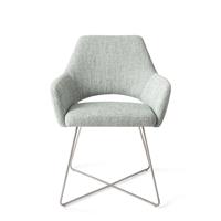 Jesper Home Eetkamerstoel 'Yanai' Cross Steel, kleur Soft Sage