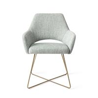 Jesper Home Eetkamerstoel 'Yanai' Cross Gold, kleur Soft Sage