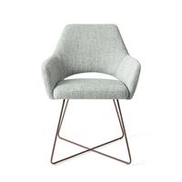 Jesper Home Eetkamerstoel 'Yanai' Cross Rose Gold, kleur Soft Sage