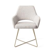 Jesper Home Eetkamerstoel 'Yanai' Cross Gold, kleur Pigeon