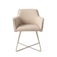 Jesper Home Eetkamerstoel 'Hofu' Cross Gold, kleur Wild Walnut