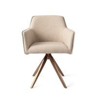 Jesper Home Eetkamerstoel 'Hofu' Turn Rose Gold, kleur Wild Walnut