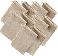 Erwin Müller Waschhandschuh  10er-Pack Frottier Heidelberg beige