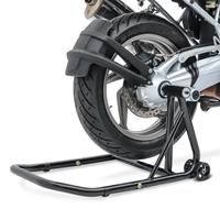 ConStands Set: Einarmständer BMW R NineT 14-20 Montageständer Single-Classic schwarz + Rangierhilfe für Hauptständer Easy Mover II bis 320kg in schwarz