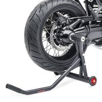 ConStands Set: Einarmständer BMW R NineT 14-20 Montageständer Single-Racing matt + Rangierhilfe für Hauptständer Easy Mover II bis 320kg in schwarz