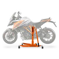 ConStands Set: Zentralständer KTM 1290 Super Duke GT 16-21 orange Power-Classic + Abdeckplane XXL Abdeckhaube in schwarz-orange