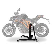 ConStands Set: Zentralständer KTM 1290 Super Duke / R 17-19 Power-Classic + Abdeckplane XL Abdeckhaube in schwarz