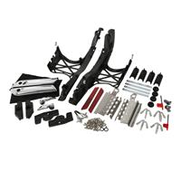 Craftride Set: Scharnier-Set für Harley- Touring Seitenkoffer 14-21 Satteltaschen + Gepäckträger Harley Touring 09-21 abnehmbar in schwarz