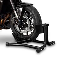 ConStands Set: Motorradwippe Easy Classic Motorradständer 16-19 Zoll schwarz + Hebebühne Mini-Lift Scherenheber bis 500kg in schwarz