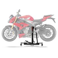 ConStands Set: Zentralständer BMW S 1000 R 17-20 Motorradheber Power-Evo + Rangierhilfe Montageständer Hinterrad Mover 1 universal schwarz