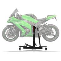 ConStands Set: Zentralständer Kawasaki ZX-10R 16-20 Motorradheber Power-Evo + Auffahrrampe bis 340 kg Alu-I klappbar