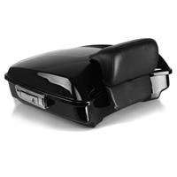 Craftride Set: Top Case Razor für Harley Davidson Touring Modelle 2014-2021 + Scharniere und Verschluss für Harley- Tour Pak Topcase 14-21 schwarz