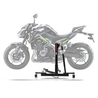 ConStands Set: Zentralständer Kawasaki Z 900 17-21 Motorradheber Power-Evo + Abdeckplane XXL Abdeckhaube in schwarz