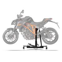 ConStands Set: Zentralständer KTM 1290 Super Duke / R 17-19 Motorradheber Power-Evo + Bremsscheibenschloss Alarm 120dB BS-Motoparts Diebstahlschutz schwarz