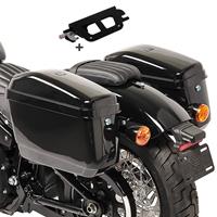 Craftride Set: Seitenkoffer für Harley Softail Street Bob 18-20 Satteltasche Nevada + Hecktasche SX70 70Ltr wasserdicht in schwarz