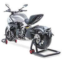 ConStands Set: Einarm Montageständer hinten vorne für Ducati Hypermotard 950/SP 19-21 + Motorradwippe Easy Plus Vorderradwippe Motorradständer bis 21 schwarz