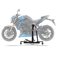 ConStands Set: Zentralständer Suzuki GSX-S 750 17-21 Motorradheber Power-Evo + Gel Sitzkissen M Universal Komfortkissen schwarz