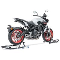 ConStands Set: Montageständer Set MV1 Motorradständer vorne und hinten Rangierhilfe + Hecktasche Drybag XF60 Wasserdicht Volumen 60l