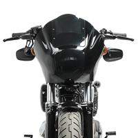 Craftride Set: Lampenmaske MG8 für Harley Dyna Street Bob 06-17 Lampen Verkleidung + Spanngurt Set Zurrgurte 150cm 2 Stück in schwarz