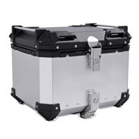 Bagtecs Alu Topcase für Benelli TRK 502 / X Aluminium  XB45 silber