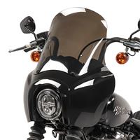 Craftride Set: Lampenmaske MG5 für Harley Softail Street Bob 18-20 Lampen Verkleidung + Spanngurt Set Zurrgurte 150cm 2 Stück in schwarz