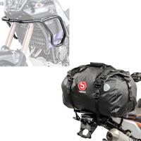 MOTO GUARD Set: Verkleidungsschutzbügel für Yamaha Tenere 700 19-21 -Sturzbügel oben + Hecktasche Drybag XF60 Wasserdicht Volumen 60l