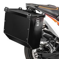 Bagtecs Alukoffer für Ducati Scrambler 1100 Pro / Dark Aluminium Seitenkoffer  Atlas 41L schwarz
