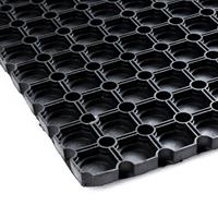 vivol Wasserdichte Gummi-Ringmatte 100 x 150 cm - geschlossener Boden - Schwarz