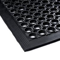 vivol Gummi-Ringmatte - 80x120cm - Anlaufkante - Gummimatte für Küchen und Arbeitsplatz - Schwarz